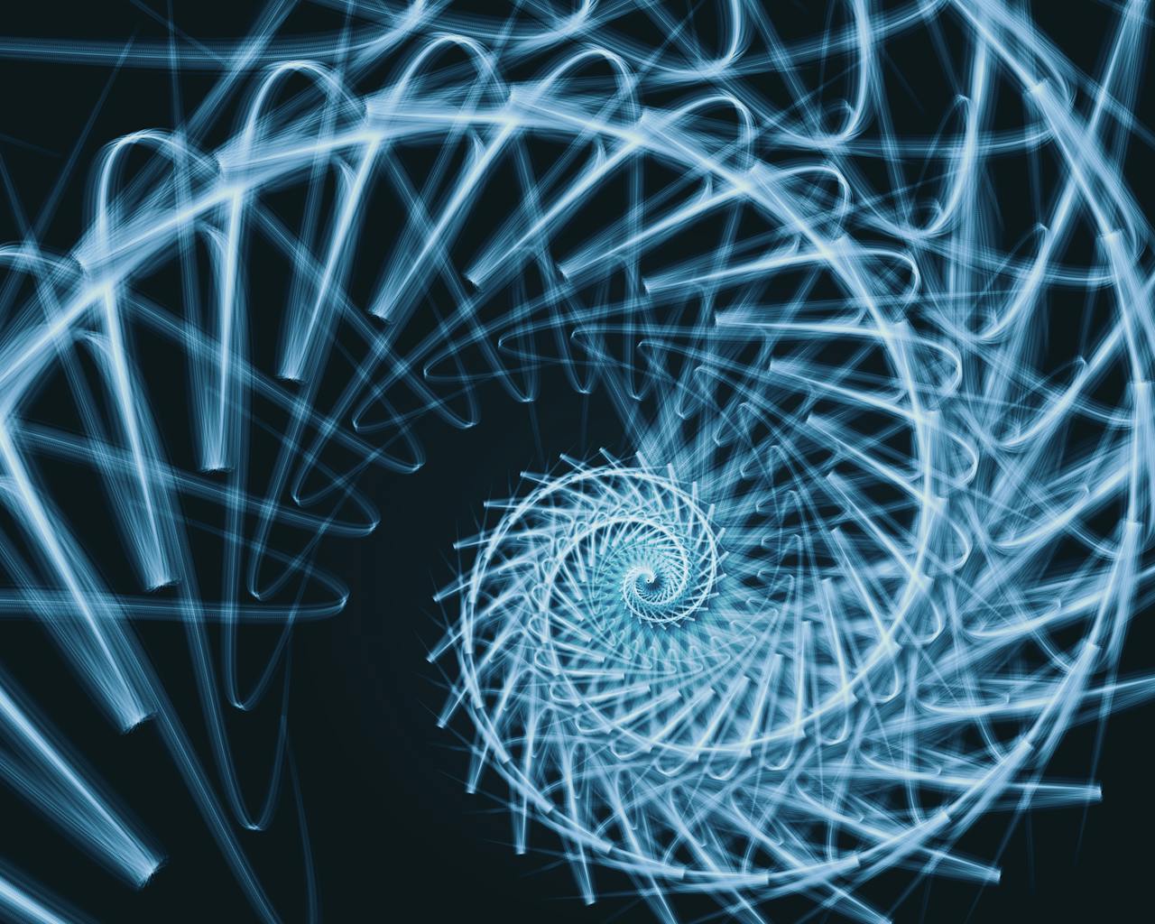 Fascinating blue spiral design with intricate geometric patterns, perfect for creative headers or wallpapers.